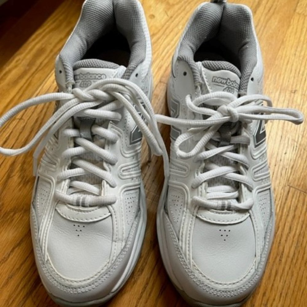 Women's white leather New Balance 409 Casual Shoes